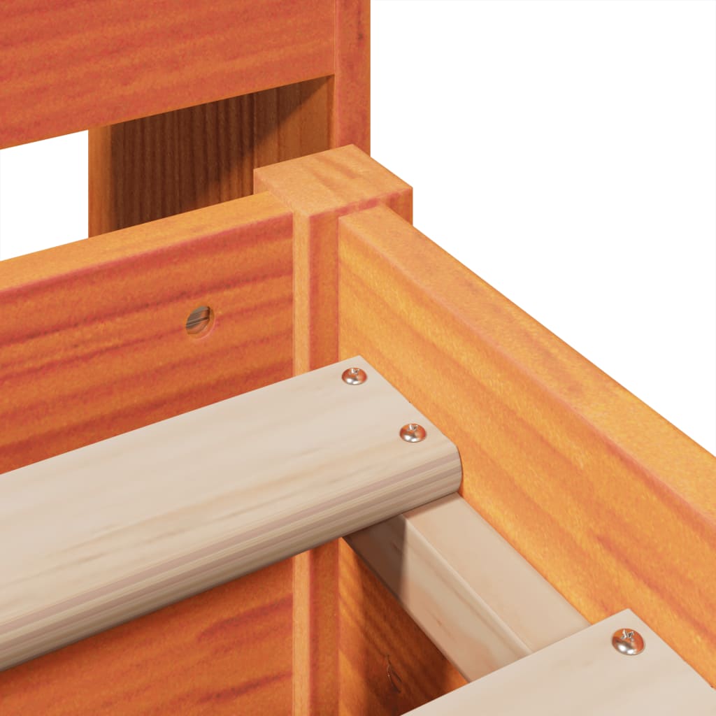 Bedframe zonder matras massief grenenhout wasbruin 150x200 cm is nu te koop bij PeponiXL, paradijselijk wonen!