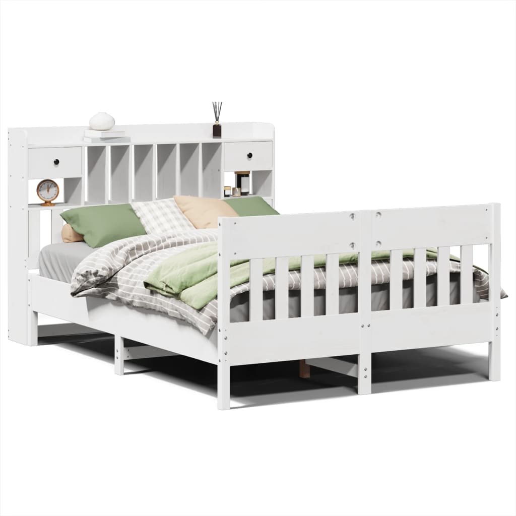 Bedframe zonder matras massief grenenhout wit 140x200 cm is nu te koop bij PeponiXL, paradijselijk wonen!