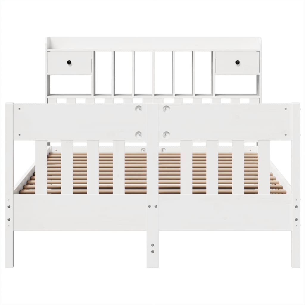 Bedframe zonder matras massief grenenhout wit 140x200 cm is nu te koop bij PeponiXL, paradijselijk wonen!