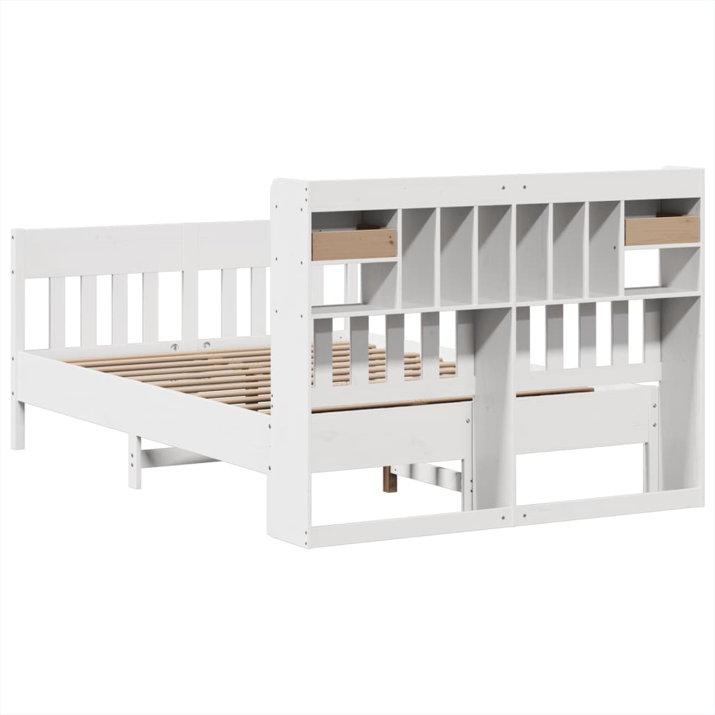 Bedframe zonder matras massief grenenhout wit 140x200 cm is nu te koop bij PeponiXL, paradijselijk wonen!