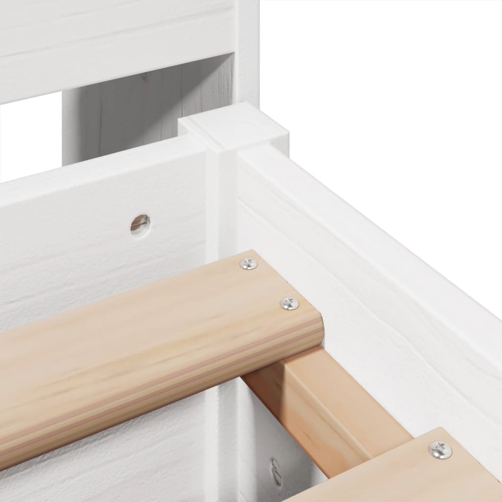 Bedframe zonder matras massief grenenhout wit 140x200 cm is nu te koop bij PeponiXL, paradijselijk wonen!
