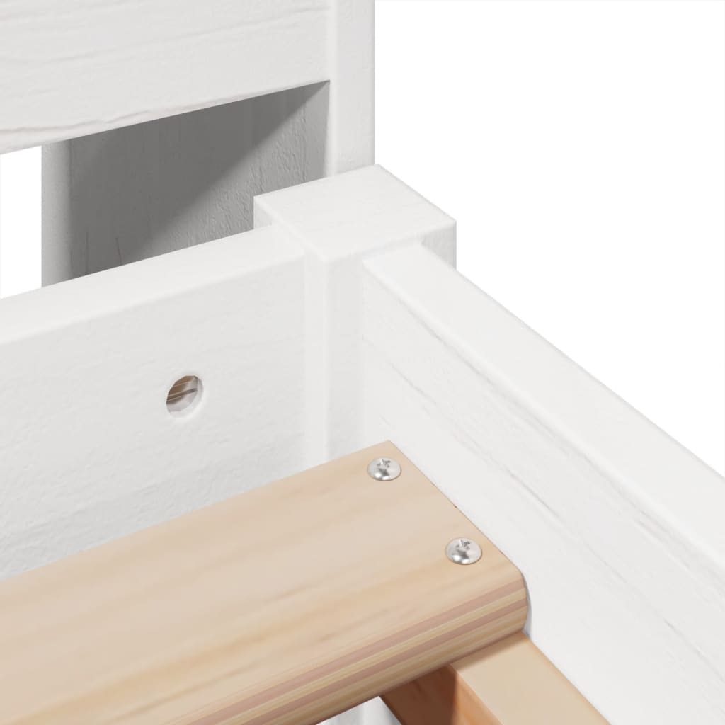 Bedframe zonder matras massief grenenhout wit 90x200 cm is nu te koop bij PeponiXL, paradijselijk wonen!