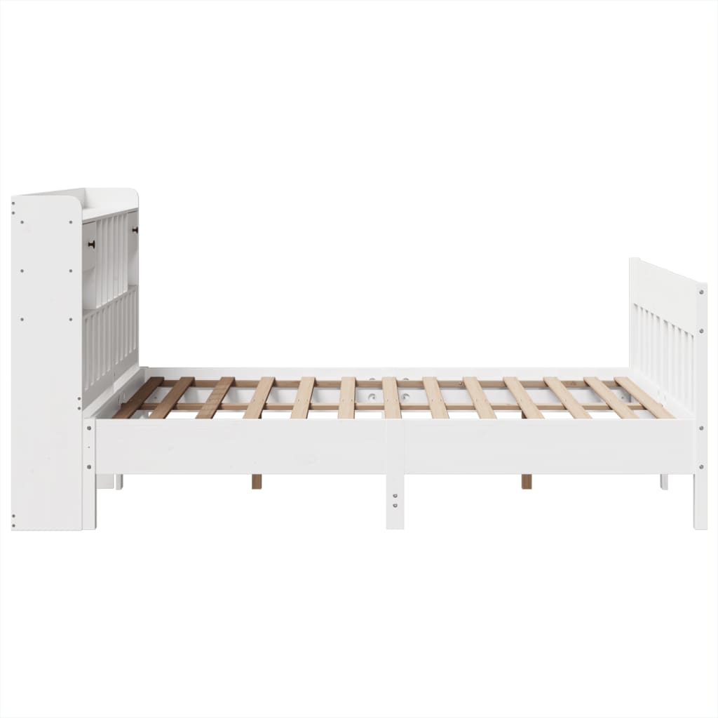 Bedframe zonder matras massief grenenhout wit 140x190 cm is nu te koop bij PeponiXL, paradijselijk wonen!