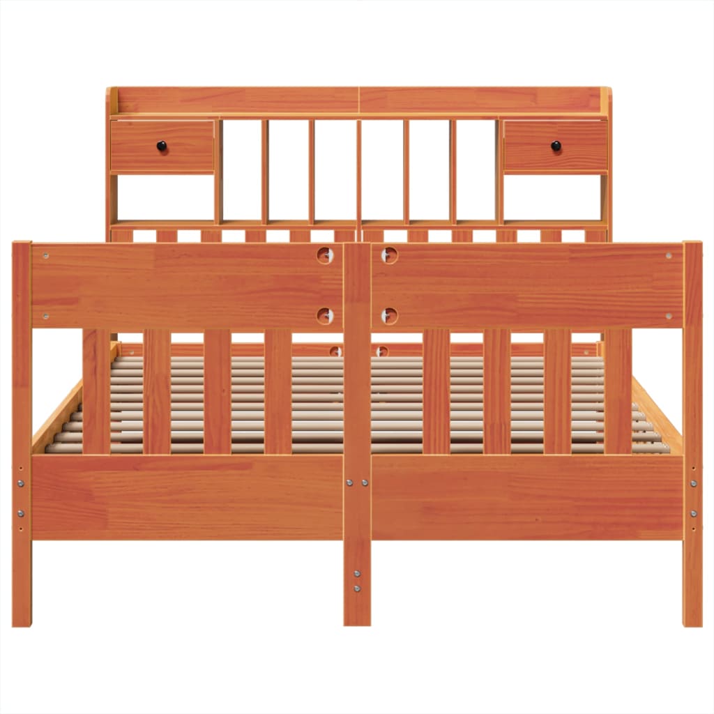 Bed met matras massief grenenhout wasbruin 140x190 cm is nu te koop bij PeponiXL, paradijselijk wonen!