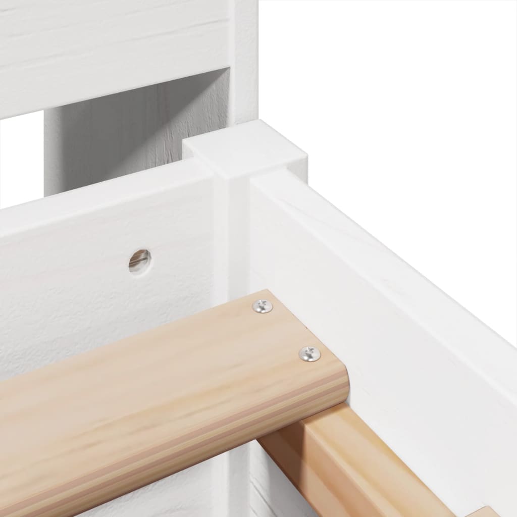 Bedframe zonder matras massief grenenhout wit 135x190 cm is nu te koop bij PeponiXL, paradijselijk wonen!