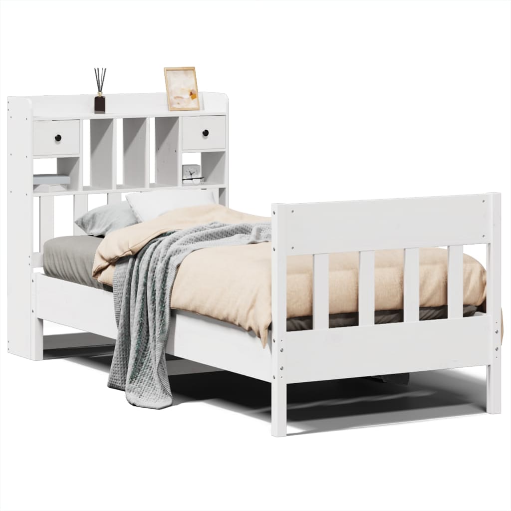 Bedframe zonder matras massief grenenhout wit 90x190 cm is nu te koop bij PeponiXL, paradijselijk wonen!