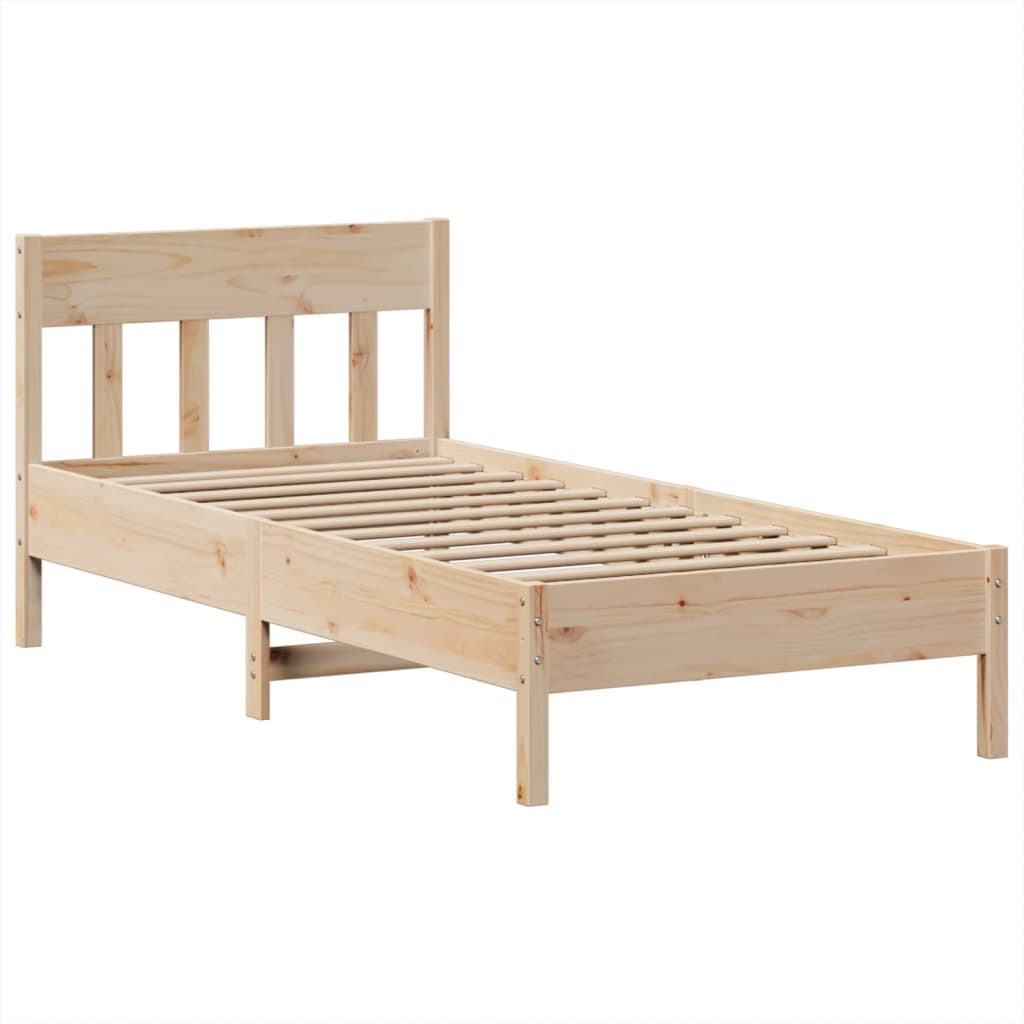 Bedframe zonder matras massief grenenhout 75x190 cm is nu te koop bij PeponiXL, paradijselijk wonen!
