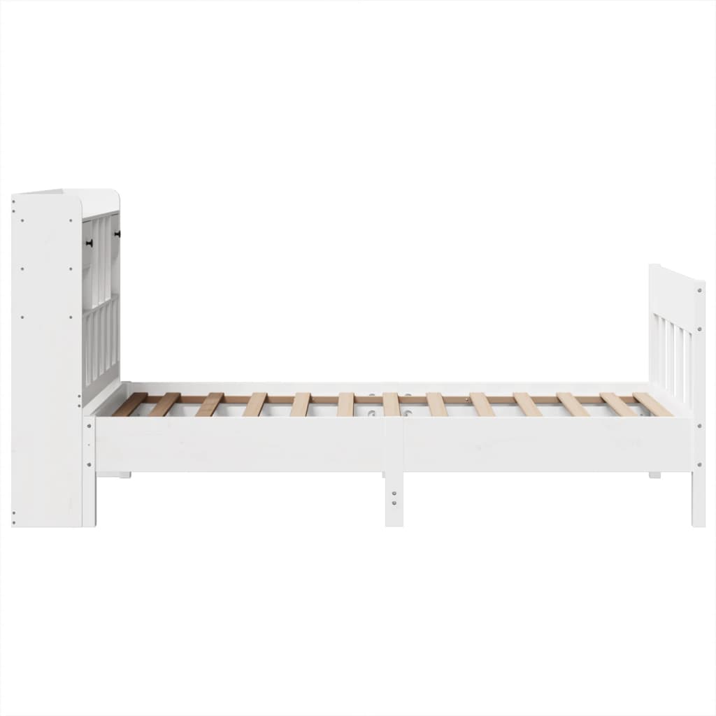 Bedframe zonder matras massief grenenhout wit 75x190 cm is nu te koop bij PeponiXL, paradijselijk wonen!