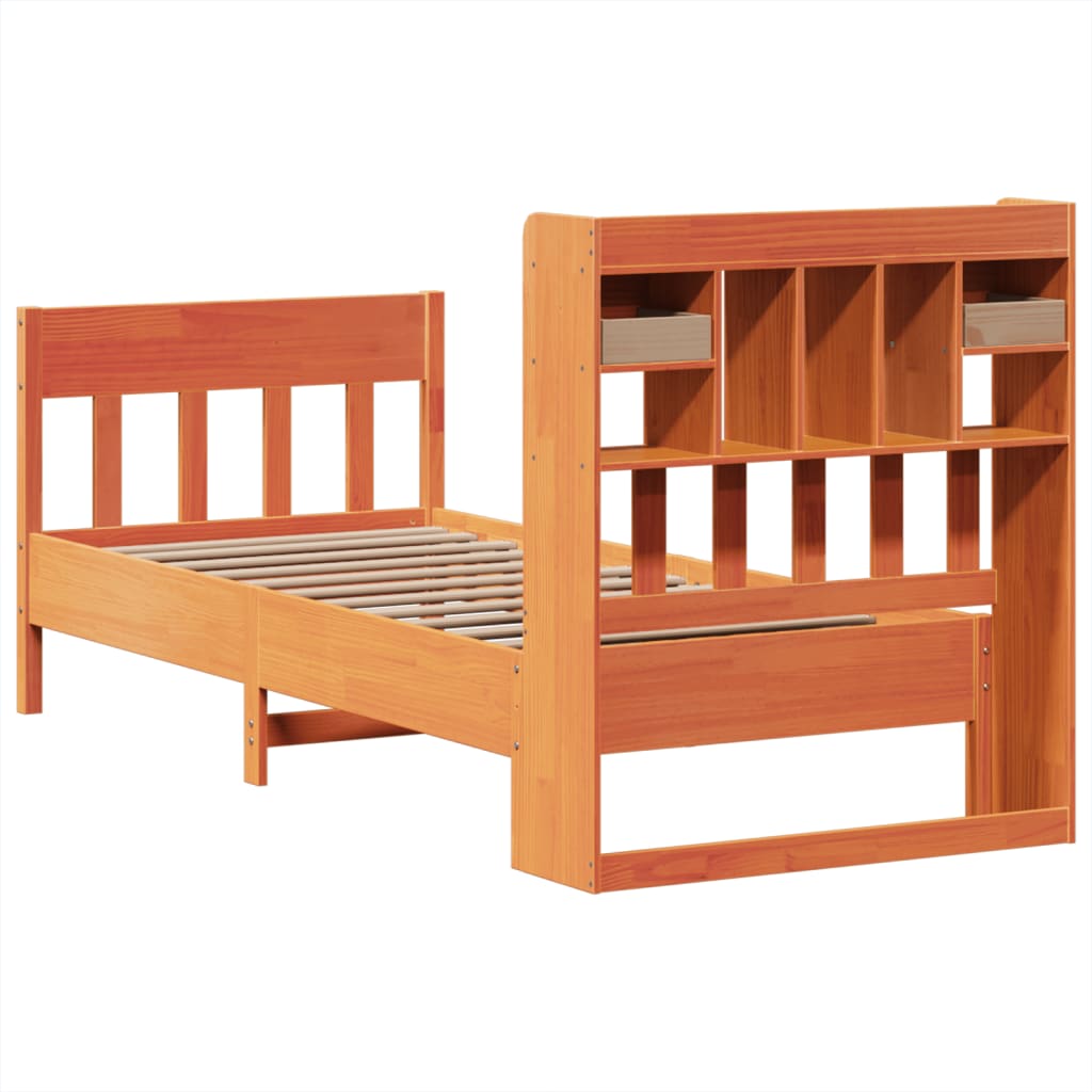 Bedframe zonder matras massief grenenhout wasbruin 75x190 cm is nu te koop bij PeponiXL, paradijselijk wonen!