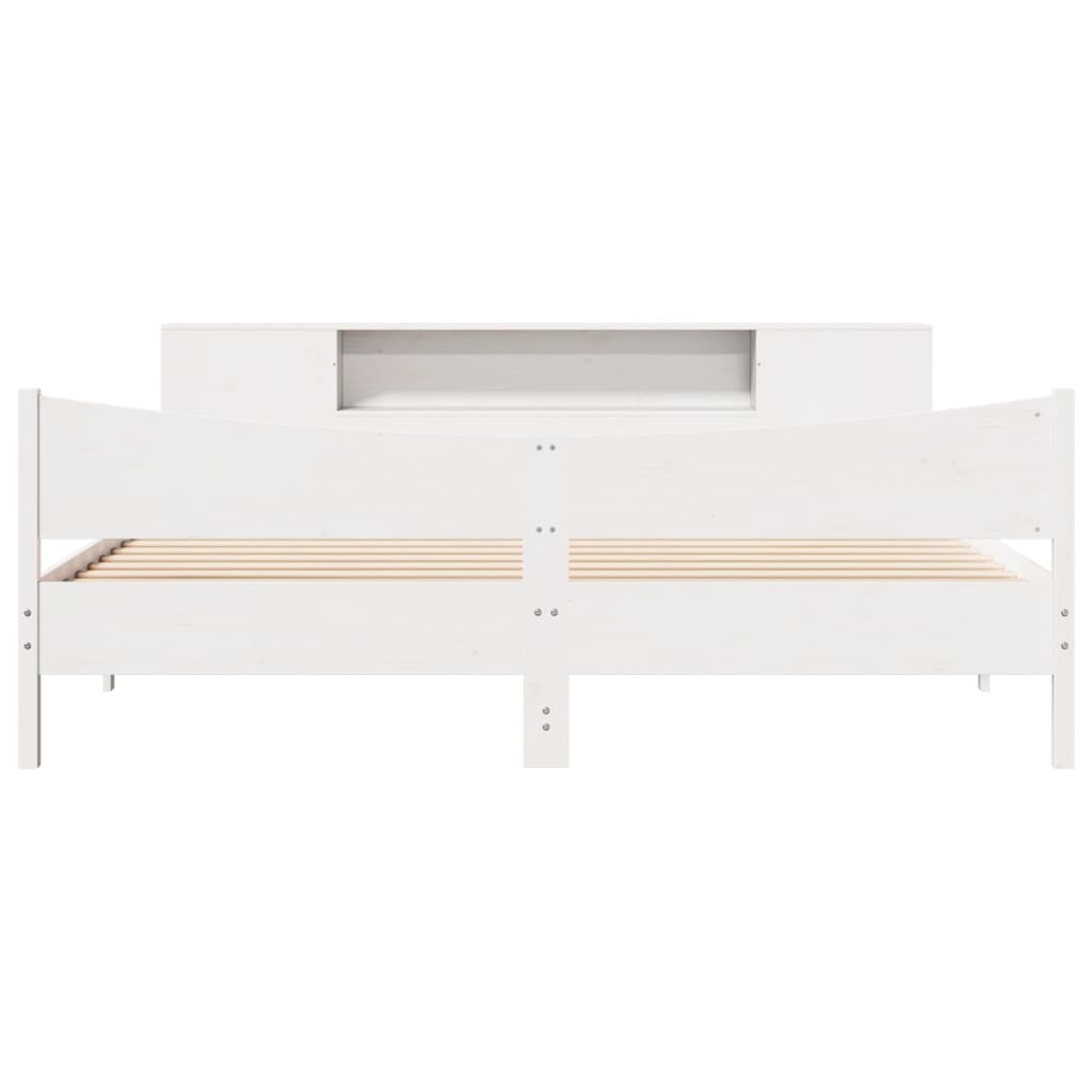 Bedframe zonder matras massief grenenhout wit 200x200 cm is nu te koop bij PeponiXL, paradijselijk wonen!