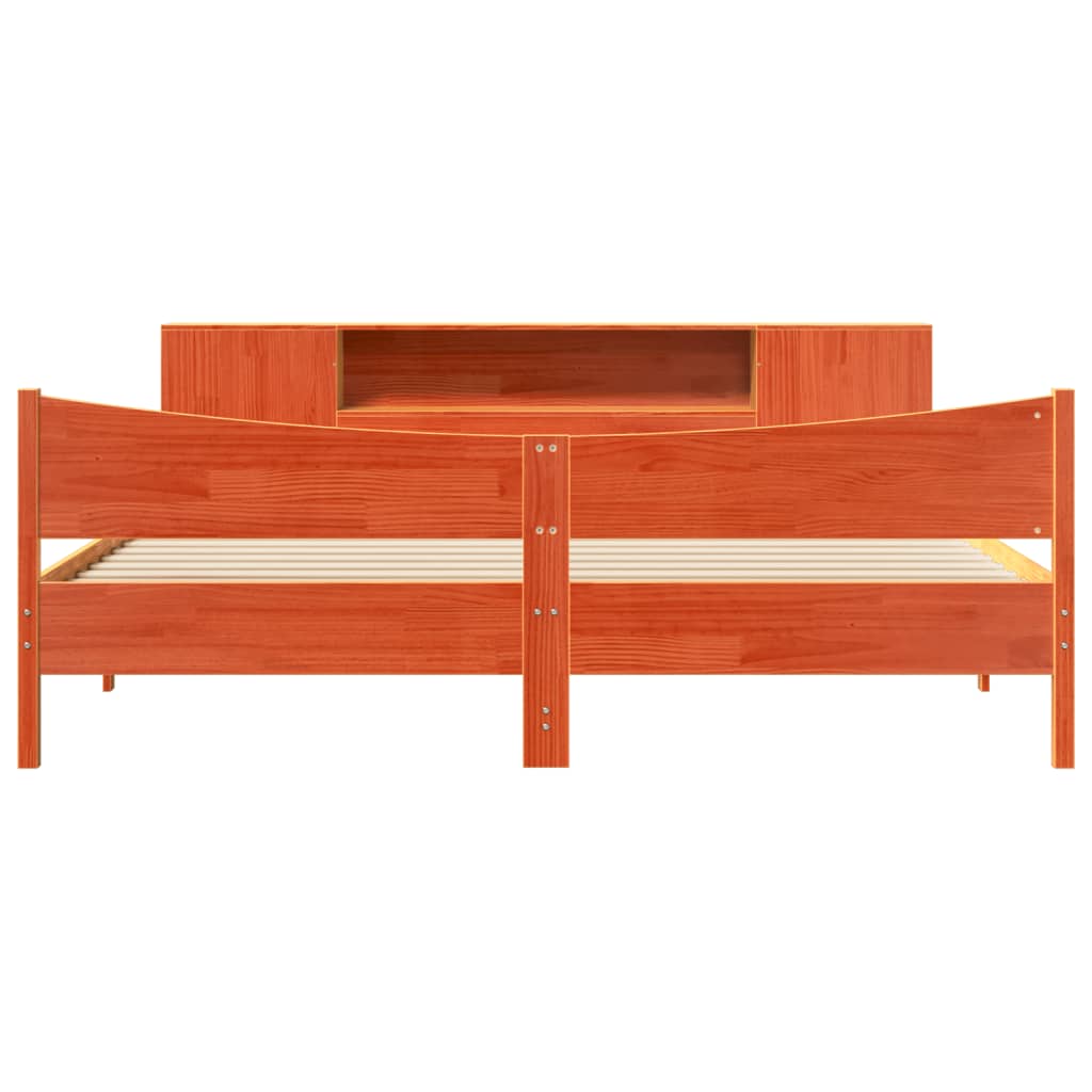 Bedframe zonder matras massief grenenhout wasbruin 200x200 cm is nu te koop bij PeponiXL, paradijselijk wonen!