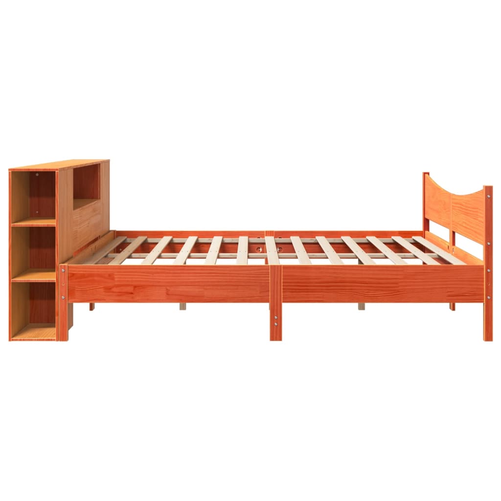 Bedframe zonder matras massief grenenhout wasbruin 200x200 cm is nu te koop bij PeponiXL, paradijselijk wonen!