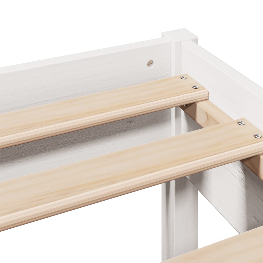 Bedframe zonder matras massief grenenhout wit 160x200 cm is nu te koop bij PeponiXL, paradijselijk wonen!