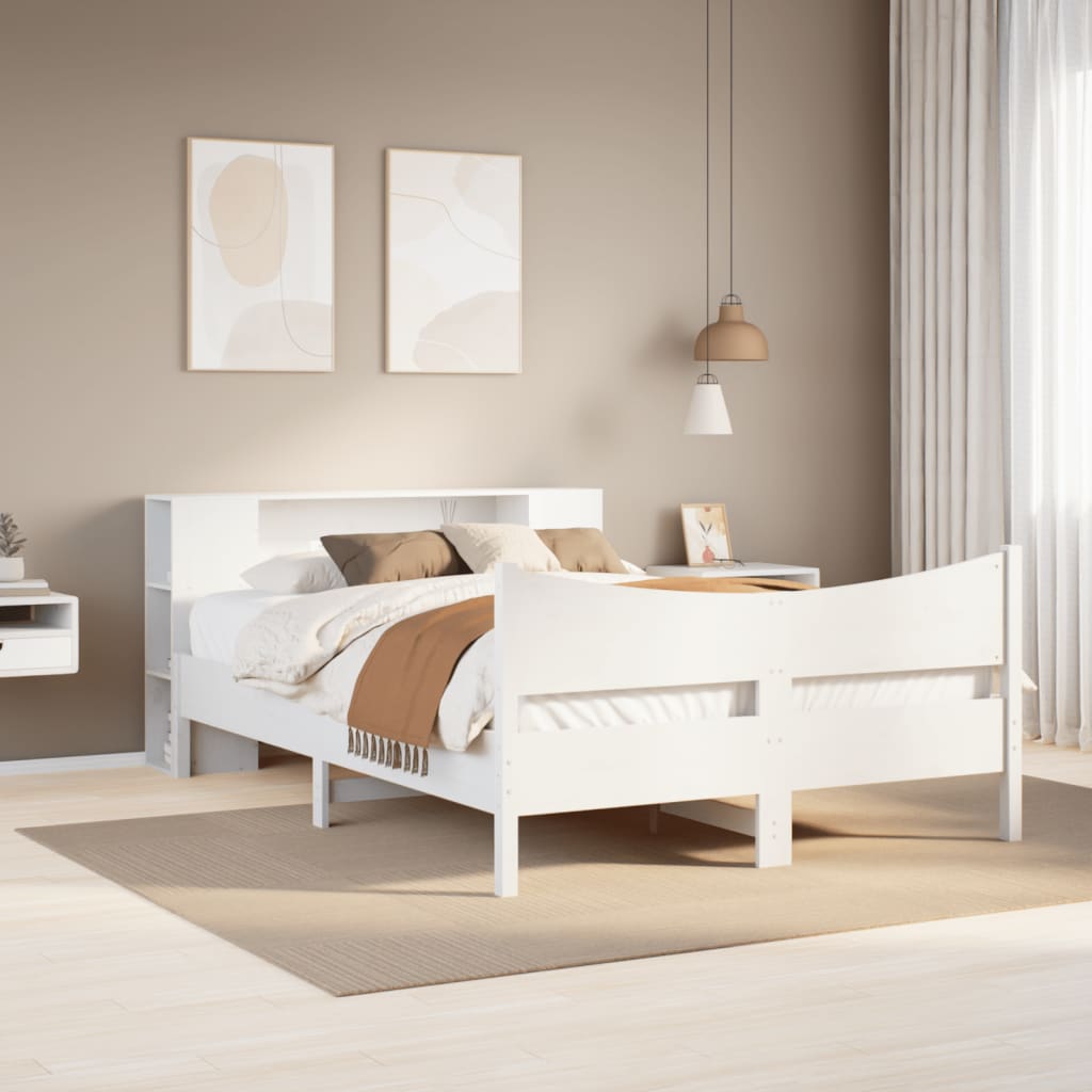 Bedframe zonder matras massief grenenhout wit 160x200 cm is nu te koop bij PeponiXL, paradijselijk wonen!