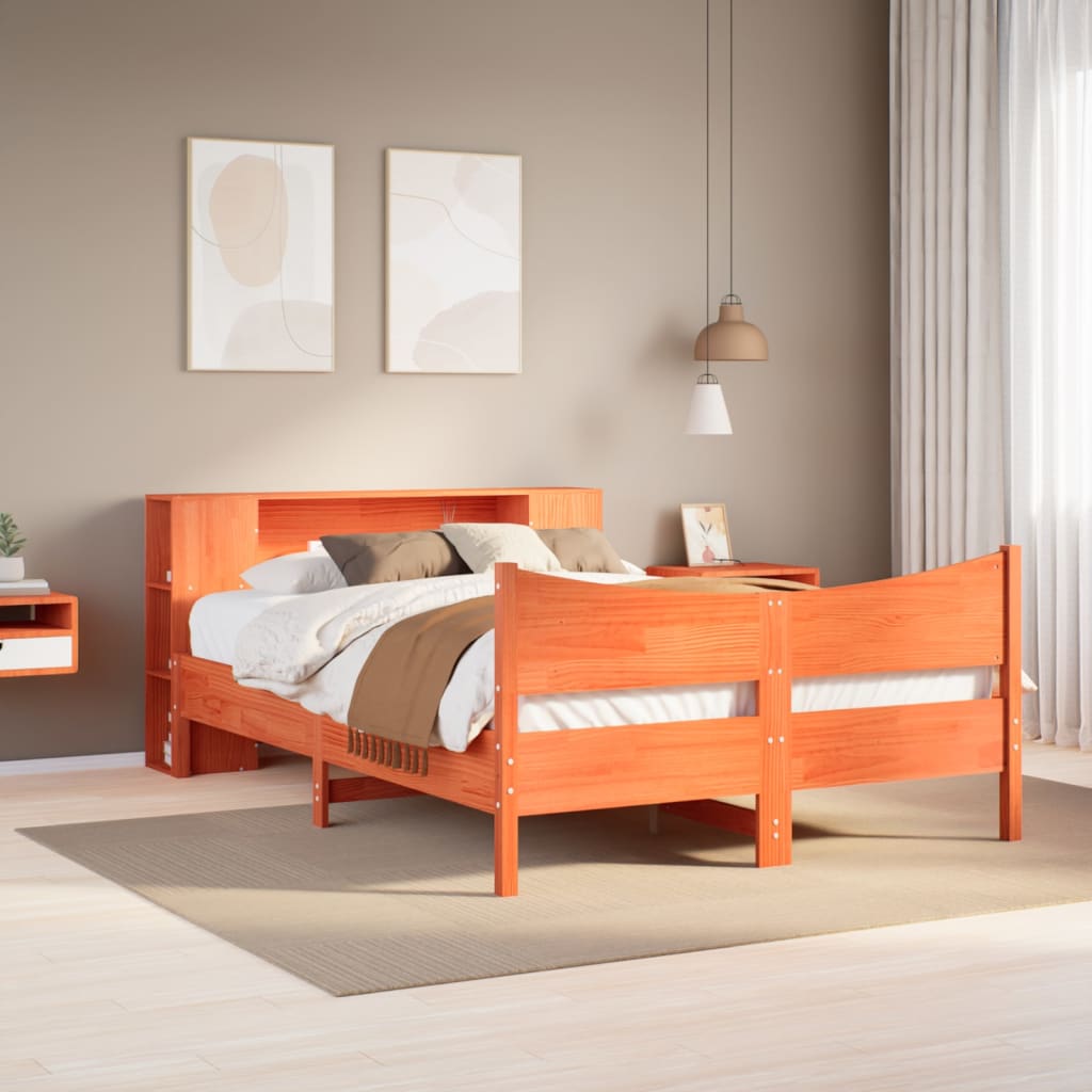 Bedframe zonder matras massief grenenhout wasbruin 160x200 cm is nu te koop bij PeponiXL, paradijselijk wonen!