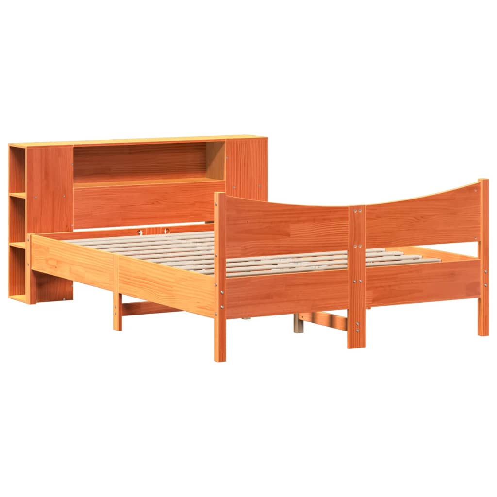 Bed met matras massief grenenhout wasbruin 140x190 cm is nu te koop bij PeponiXL, paradijselijk wonen!