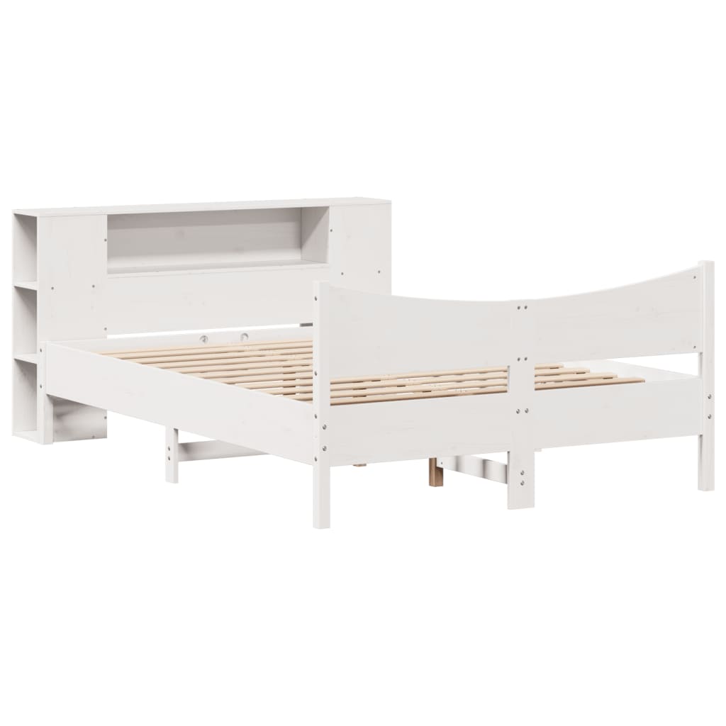 Bedframe zonder matras massief grenenhout wit 135x190 cm is nu te koop bij PeponiXL, paradijselijk wonen!