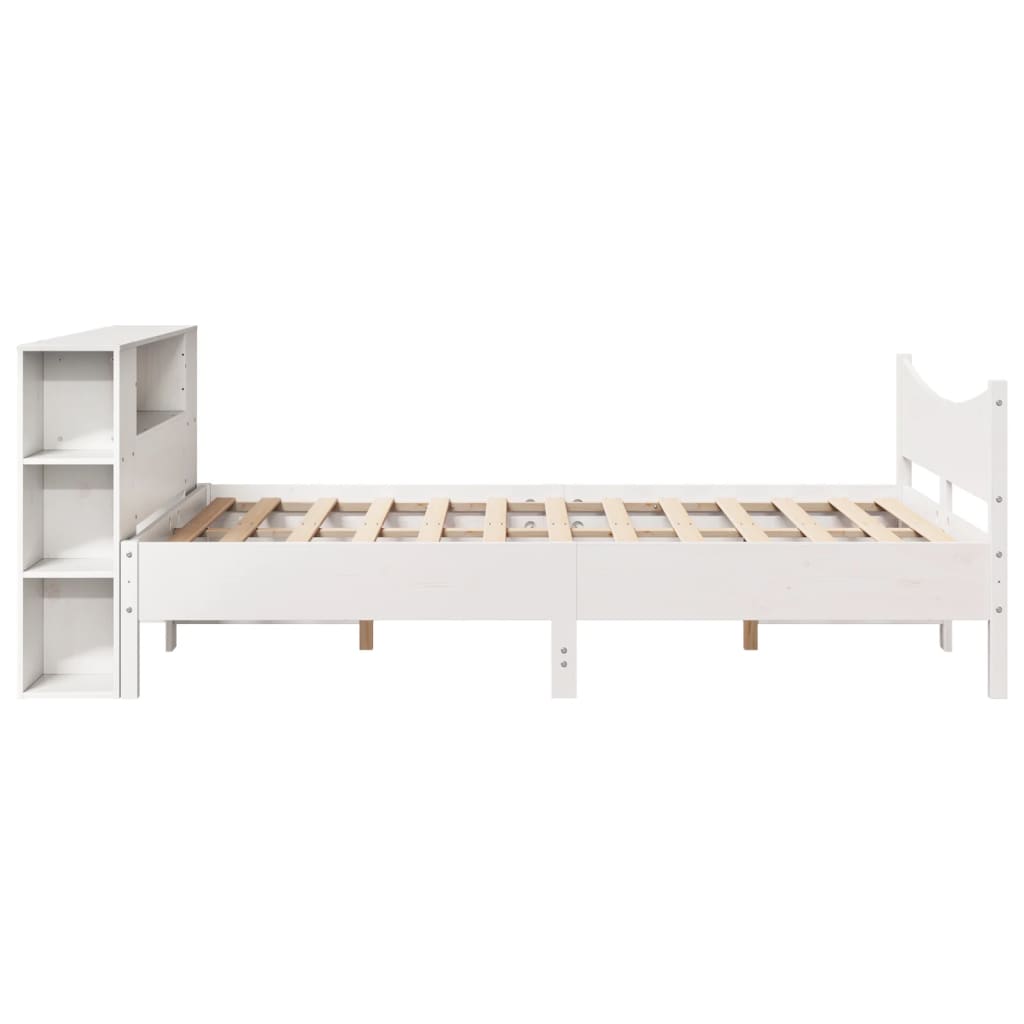 Bedframe zonder matras massief grenenhout wit 135x190 cm is nu te koop bij PeponiXL, paradijselijk wonen!