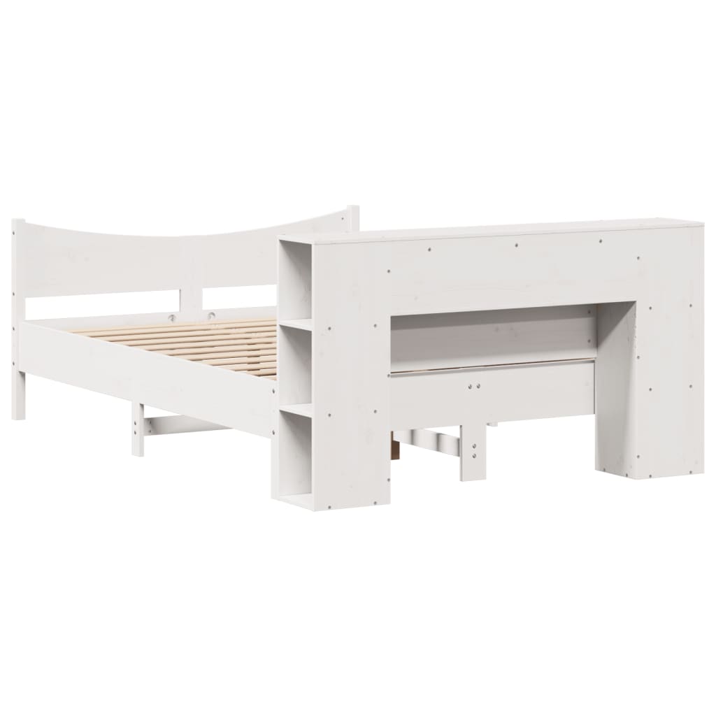 Bedframe zonder matras massief grenenhout wit 135x190 cm is nu te koop bij PeponiXL, paradijselijk wonen!