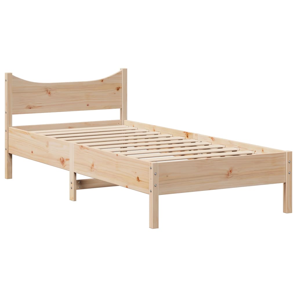 Bedframe zonder matras massief grenenhout 75x190 cm is nu te koop bij PeponiXL, paradijselijk wonen!