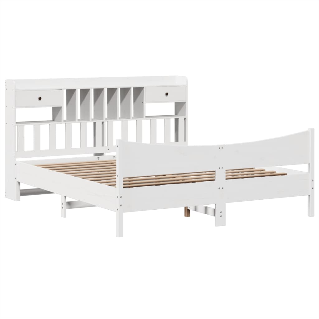 Bedframe zonder matras massief grenenhout wit 180x200 cm is nu te koop bij PeponiXL, paradijselijk wonen!