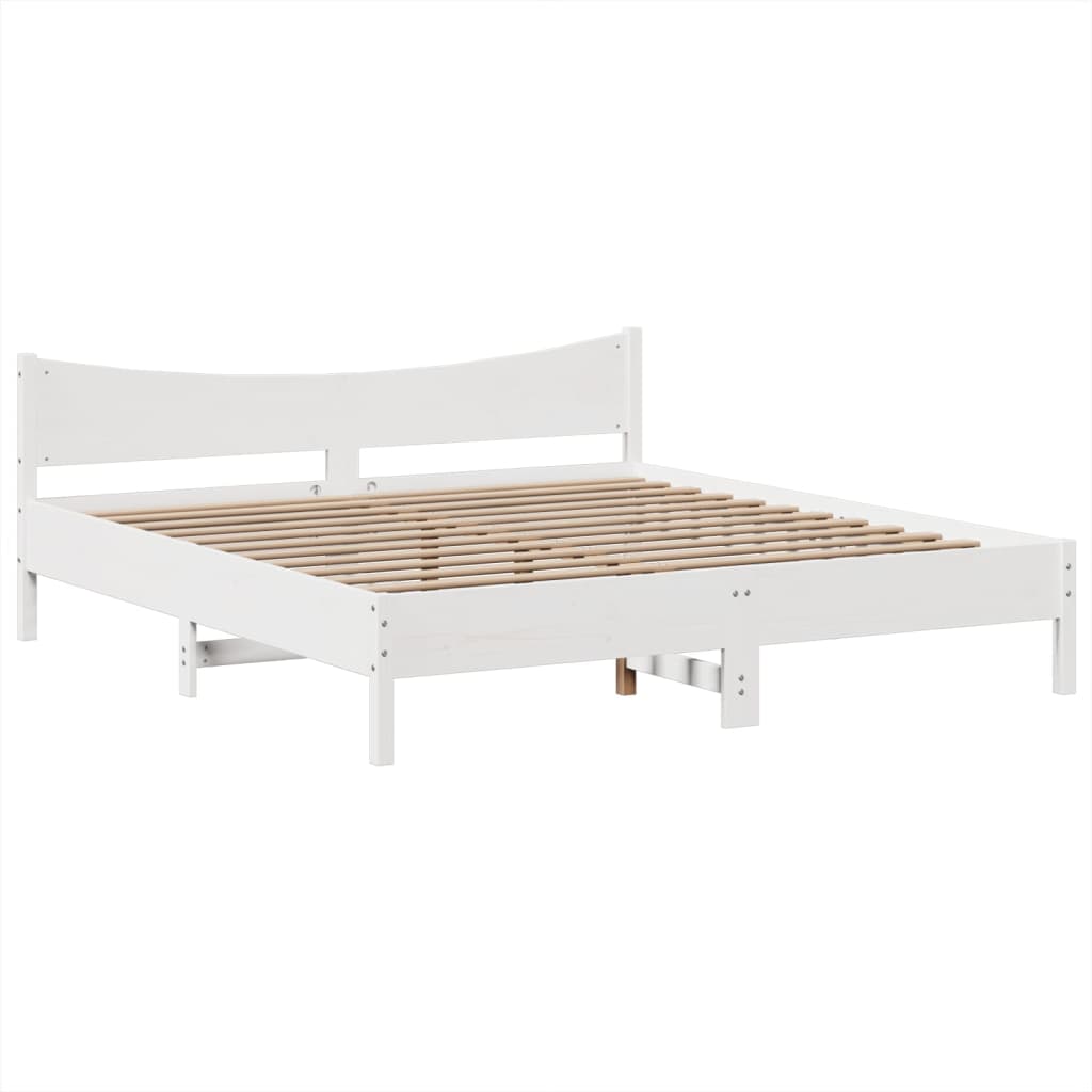 Bedframe zonder matras massief grenenhout wit 180x200 cm is nu te koop bij PeponiXL, paradijselijk wonen!