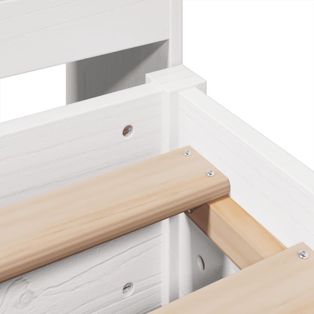 Bedframe zonder matras massief grenenhout wit 180x200 cm is nu te koop bij PeponiXL, paradijselijk wonen!
