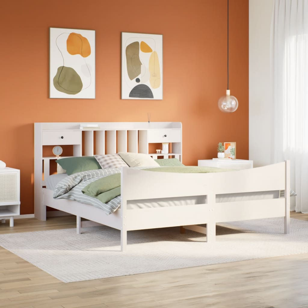 Bedframe zonder matras massief grenenhout wit 180x200 cm is nu te koop bij PeponiXL, paradijselijk wonen!