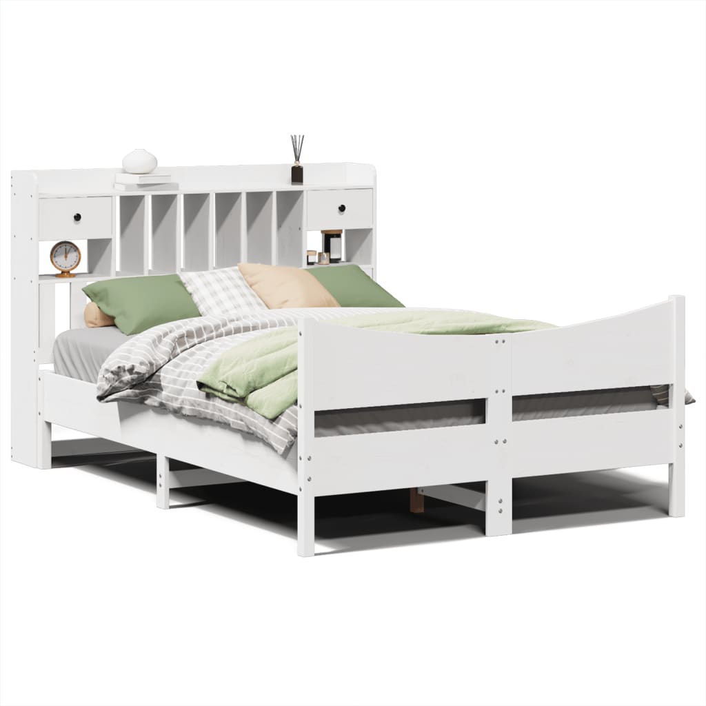 Bedframe zonder matras massief grenenhout wit 160x200 cm is nu te koop bij PeponiXL, paradijselijk wonen!