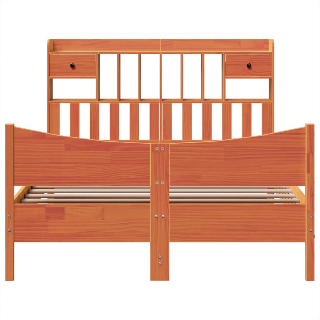 Bedframe zonder matras massief grenenhout wasbruin 150x200 cm is nu te koop bij PeponiXL, paradijselijk wonen!