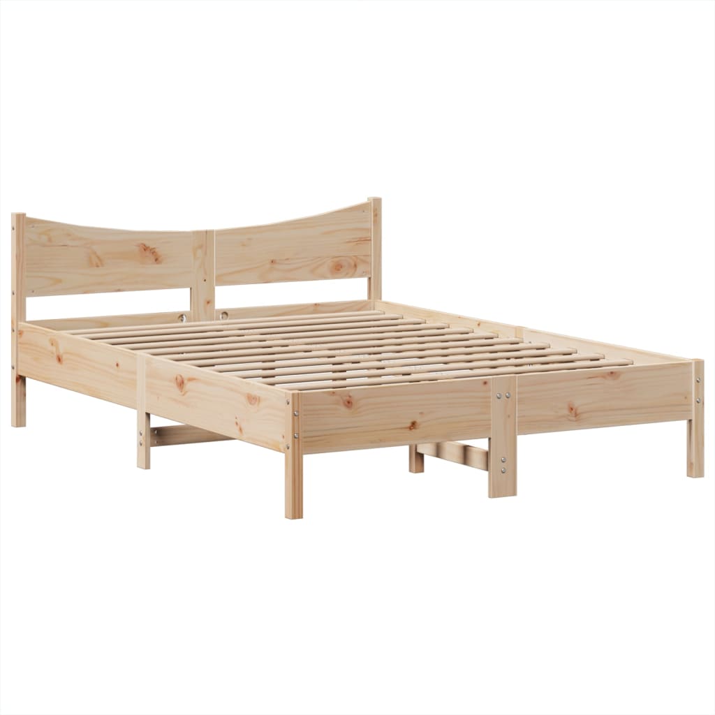 Bedframe zonder matras massief grenenhout 140x200 cm is nu te koop bij PeponiXL, paradijselijk wonen!