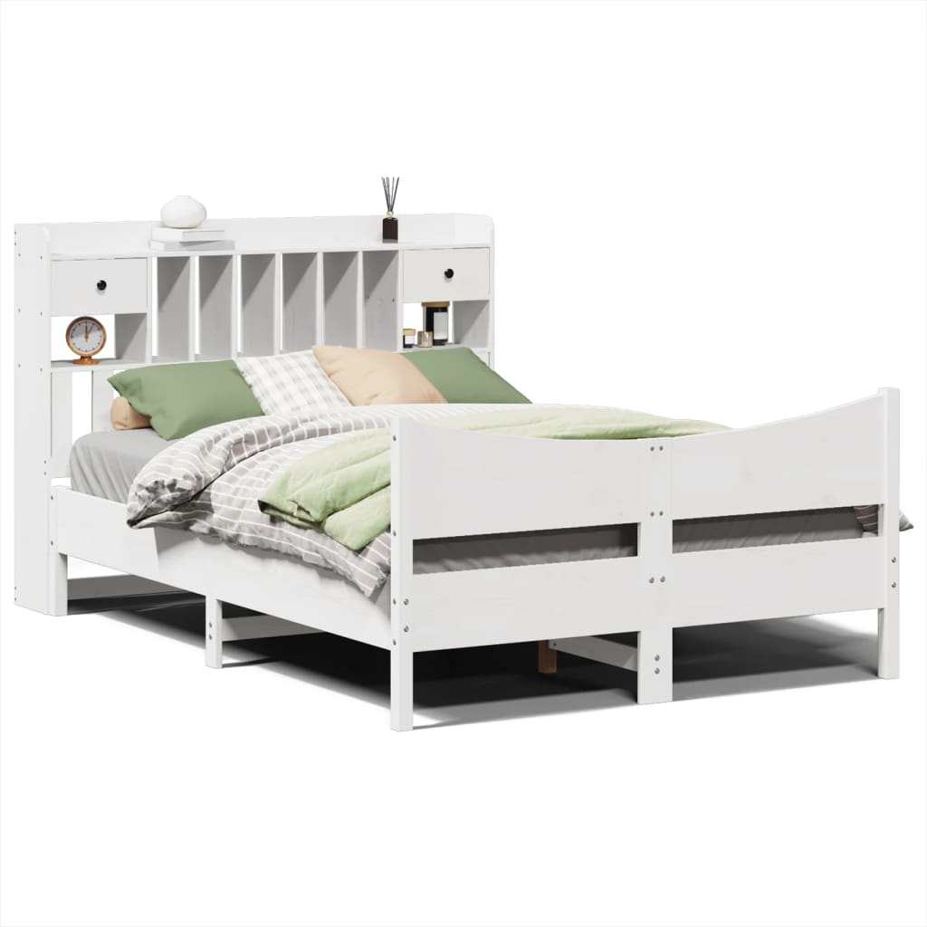Bedframe zonder matras massief grenenhout wit 140x200 cm is nu te koop bij PeponiXL, paradijselijk wonen!