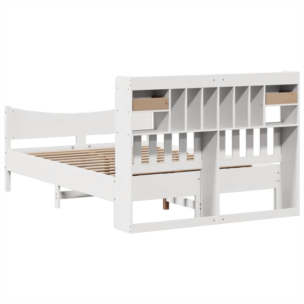 Bedframe zonder matras massief grenenhout wit 140x200 cm is nu te koop bij PeponiXL, paradijselijk wonen!