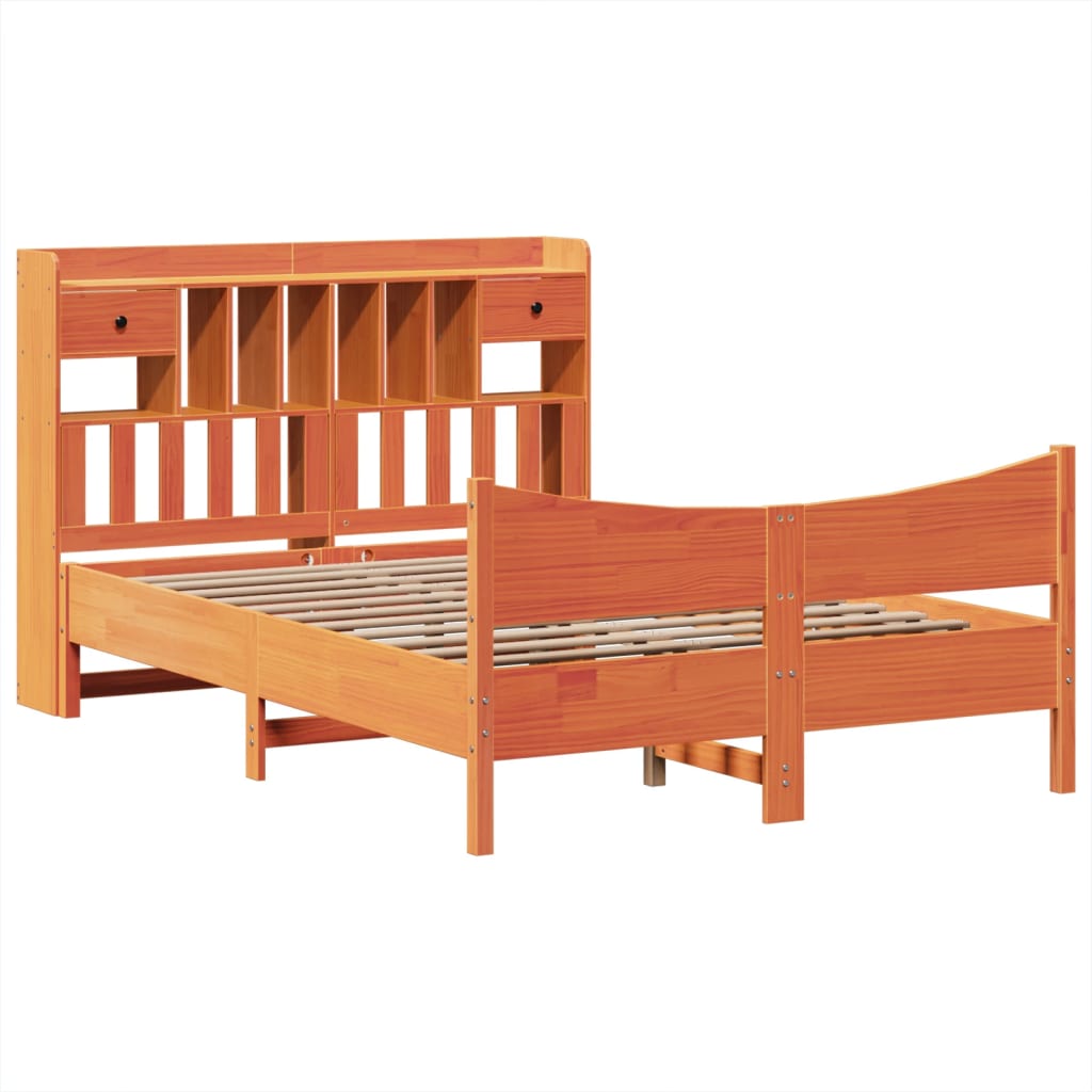 Bedframe zonder matras massief grenenhout wasbruin 140x200 cm is nu te koop bij PeponiXL, paradijselijk wonen!