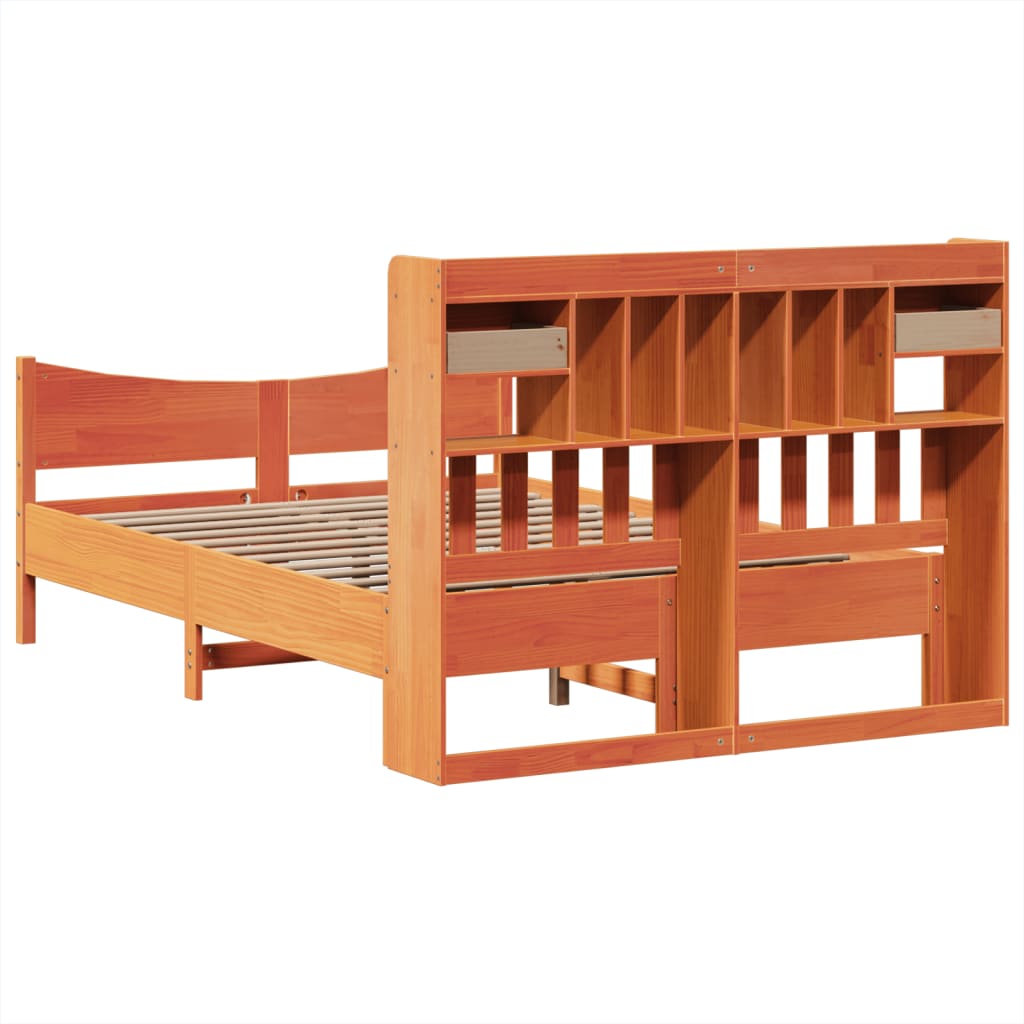 Bedframe zonder matras massief grenenhout wasbruin 140x200 cm is nu te koop bij PeponiXL, paradijselijk wonen!