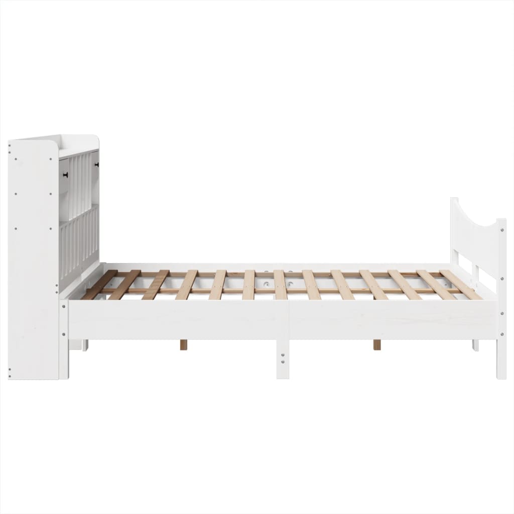 Bedframe zonder matras massief grenenhout wit 140x190 cm is nu te koop bij PeponiXL, paradijselijk wonen!
