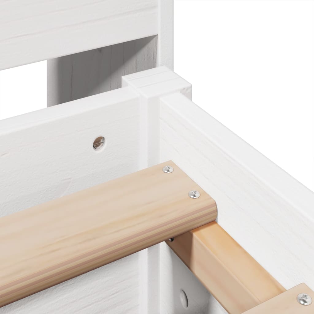 Bedframe zonder matras massief grenenhout wit 140x190 cm is nu te koop bij PeponiXL, paradijselijk wonen!