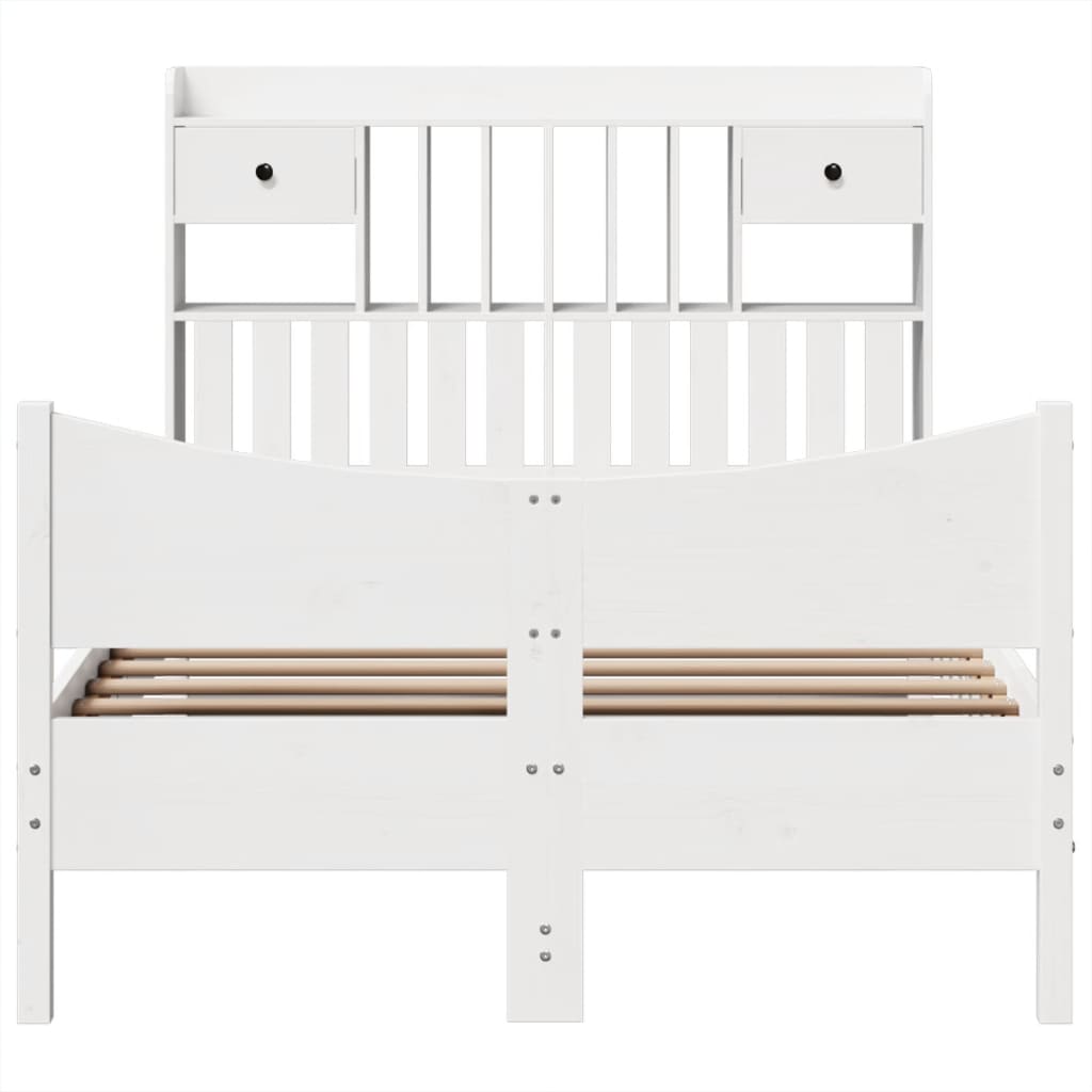 Bedframe zonder matras massief grenenhout wit 135x190 cm is nu te koop bij PeponiXL, paradijselijk wonen!