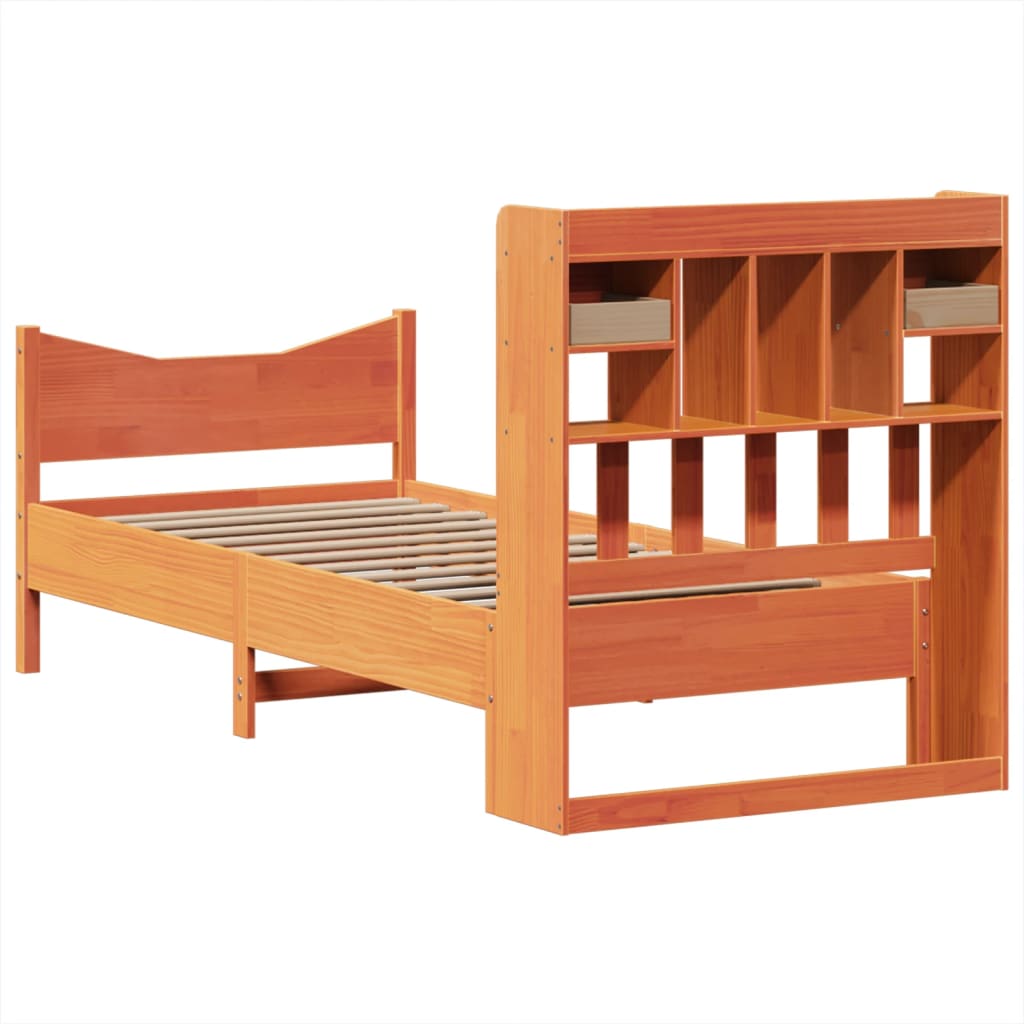 Bedframe zonder matras massief grenenhout wasbruin 75x190 cm is nu te koop bij PeponiXL, paradijselijk wonen!
