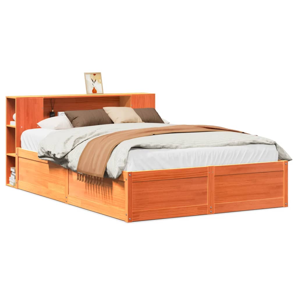 Bedframe zonder matras massief grenenhout wasbruin 160x200 cm is nu te koop bij PeponiXL, paradijselijk wonen!
