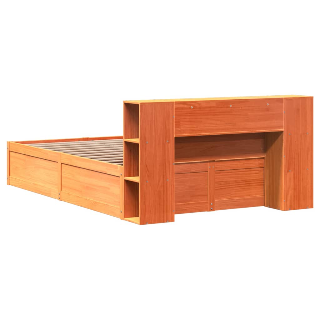 Bedframe zonder matras massief grenenhout wasbruin 140x200 cm is nu te koop bij PeponiXL, paradijselijk wonen!