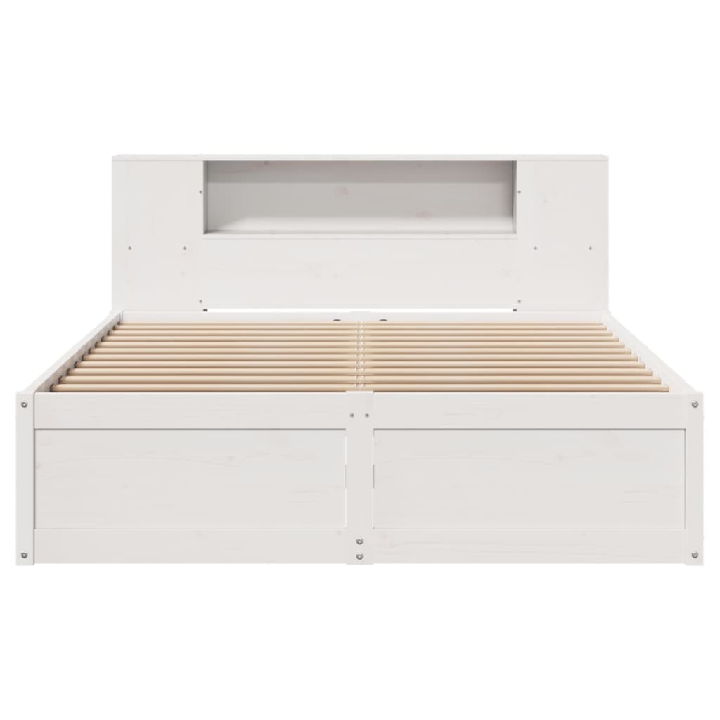Bedframe zonder matras massief grenenhout wit 140x190 cm is nu te koop bij PeponiXL, paradijselijk wonen!