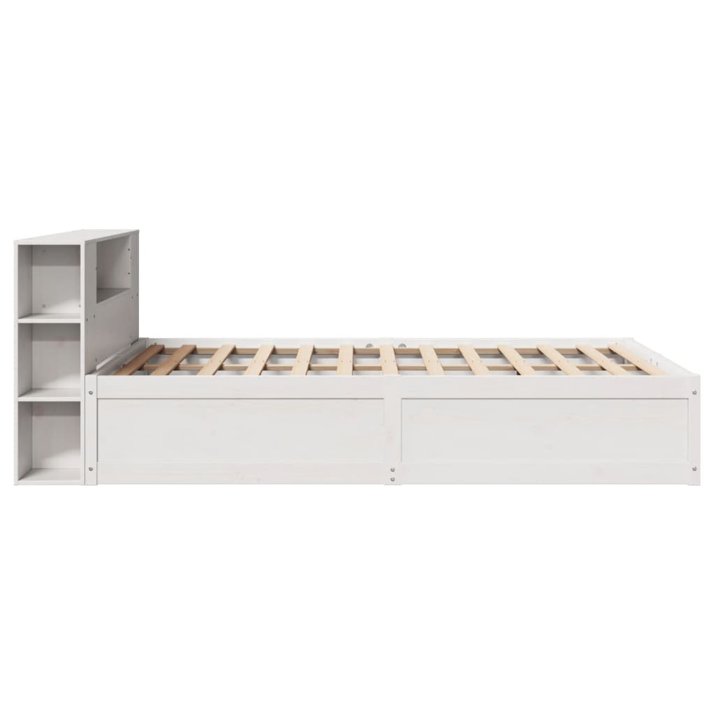 Bedframe zonder matras massief grenenhout wit 140x190 cm is nu te koop bij PeponiXL, paradijselijk wonen!