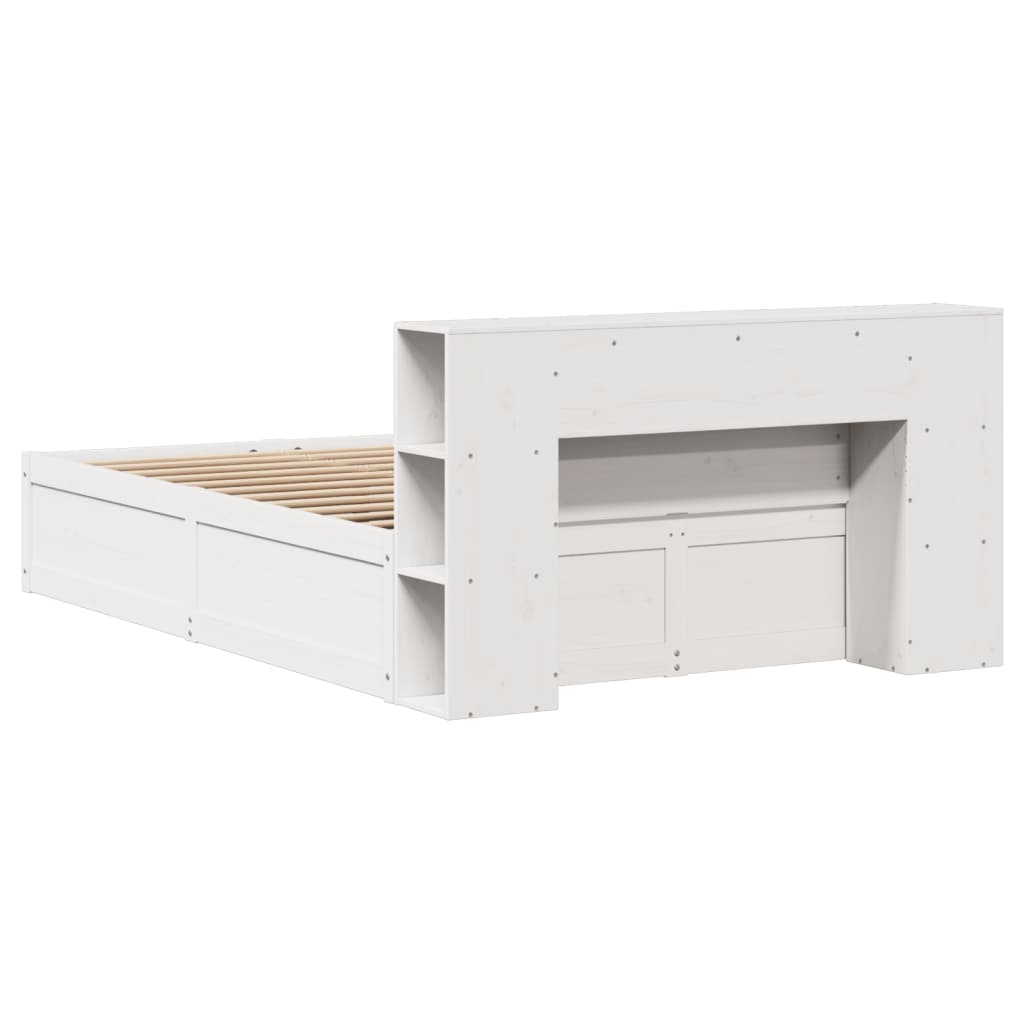 Bedframe zonder matras massief grenenhout wit 140x190 cm is nu te koop bij PeponiXL, paradijselijk wonen!