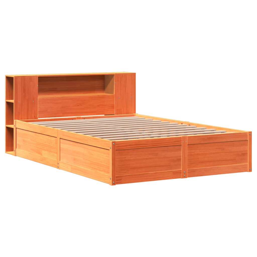 Bed met matras massief grenenhout wasbruin 140x190 cm is nu te koop bij PeponiXL, paradijselijk wonen!