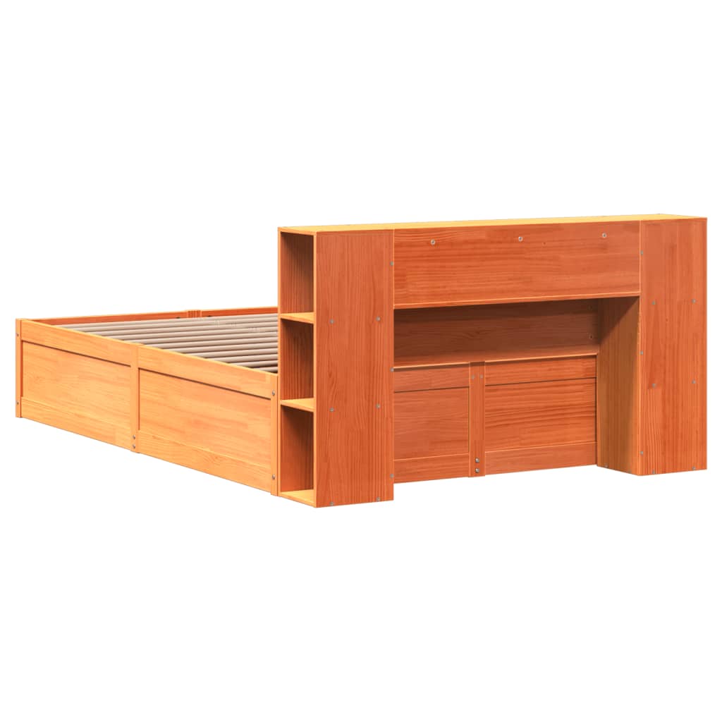 Bed met matras massief grenenhout wasbruin 140x190 cm is nu te koop bij PeponiXL, paradijselijk wonen!