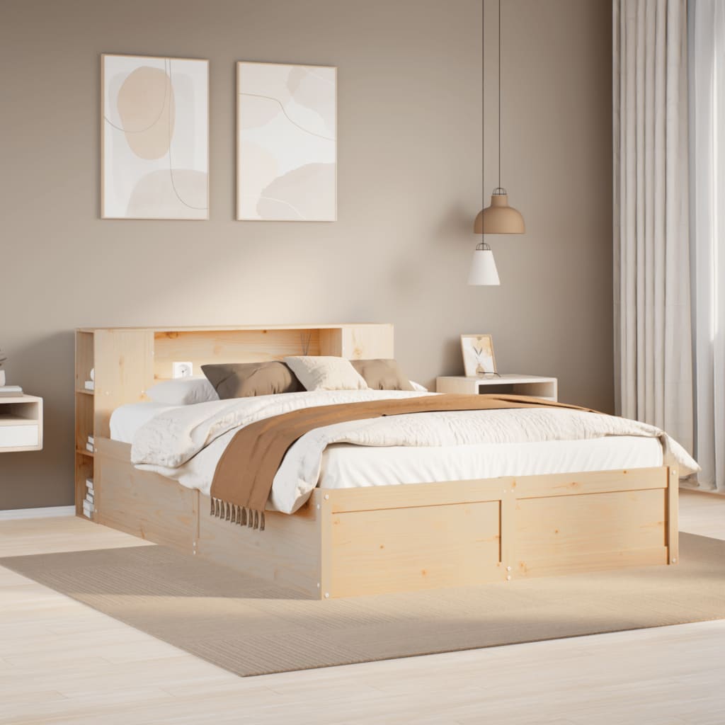 Bedframe zonder matras massief grenenhout 135x190 cm is nu te koop bij PeponiXL, paradijselijk wonen!