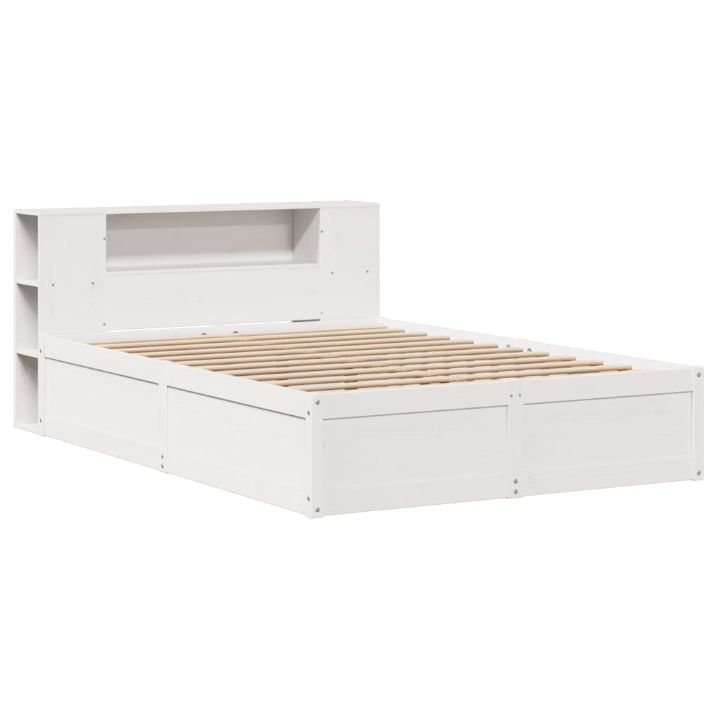 Bedframe zonder matras massief grenenhout wit 135x190 cm is nu te koop bij PeponiXL, paradijselijk wonen!