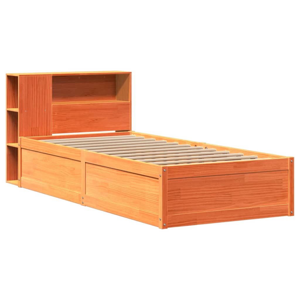 Bedframe zonder matras massief grenenhout wasbruin 100x200 cm is nu te koop bij PeponiXL, paradijselijk wonen!