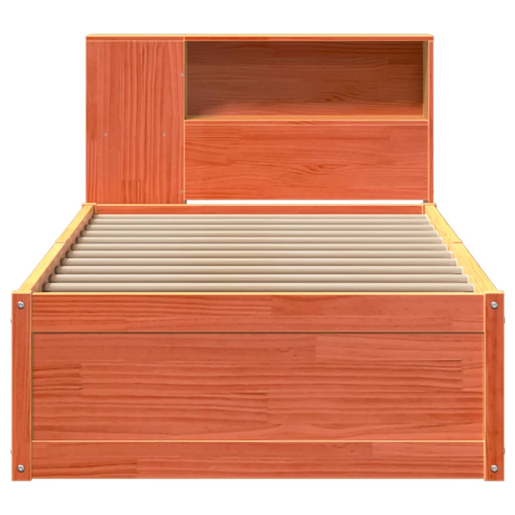 Bedframe zonder matras massief grenenhout wasbruin 100x200 cm is nu te koop bij PeponiXL, paradijselijk wonen!